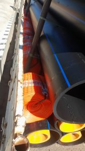 Plan de Obras Provincial: ya están en viaje los caños del nuevo colector cloacal que impulsa el gobernador Vidal en Pico Truncado