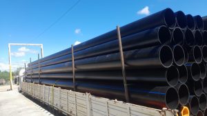 Plan de Obras Provincial: ya están en viaje los caños del nuevo colector cloacal que impulsa el gobernador Vidal en Pico Truncado