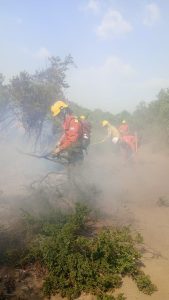 Chubut agradeció el compromiso y la solidaridad de la Brigada de Santa Cruz en el combate de los incendios