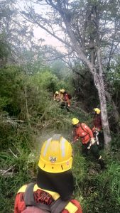 Chubut agradeció el compromiso y la solidaridad de la Brigada de Santa Cruz en el combate de los incendios