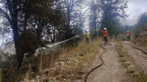 Chubut agradeció el compromiso y la solidaridad de la Brigada de Santa Cruz en el combate de los incendios