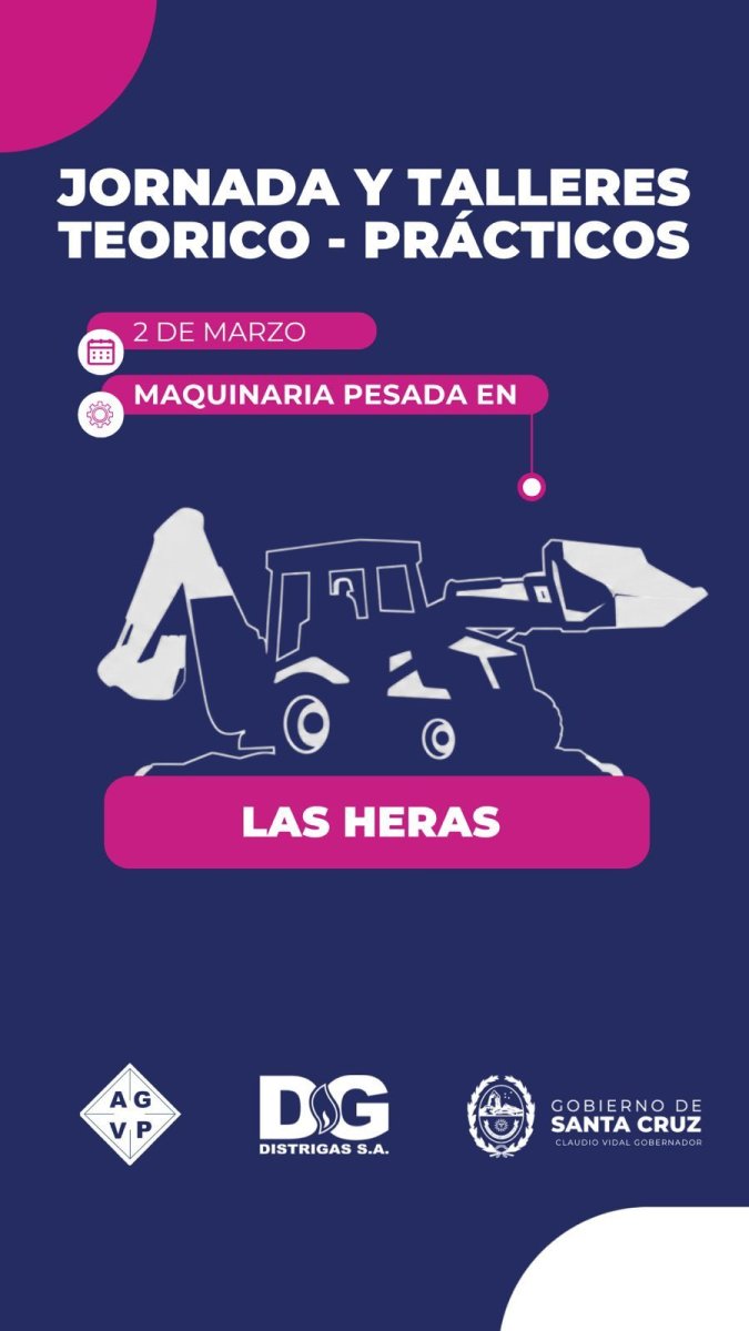 Las Heras será sede de una nueva capacitación en Maquinaria Pesada