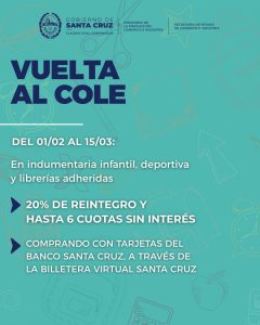 Vuelta al Cole: beneficios para familias y comercios en toda Santa Cruz