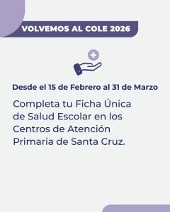 Salud: Volvemos al Cole 2026