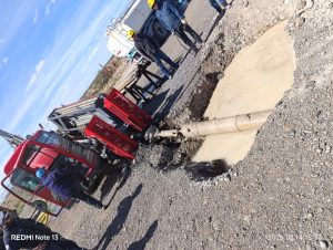 Pico Truncado: finalizaron los tres cruces de ruta con tunelera y la obra de gas entra en su etapa final
