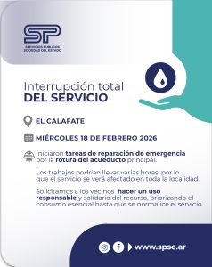 El Calafate: Iniciaron tareas de reparación de emergencia por rotura del acueducto