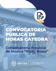 Convocatoria pública de Horas Cátedra en el Conservatorio Provincial de Música y vacantes instrumentales del Elenco Sinfonietta