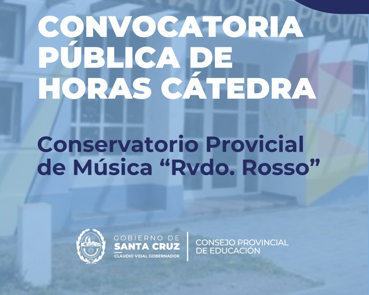 Convocatoria pública de Horas Cátedra en el Conservatorio Provincial de Música y vacantes instrumentales del Elenco Sinfonietta
