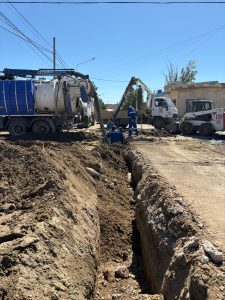 Servicios Públicos realizó trabajos de mantenimiento y mejoras en los servicios de agua y energía en Caleta Olivia
