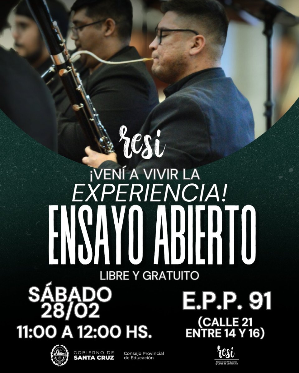 Invitan a vivir una experiencia única a través de un ensayo abierto de la Escuela Re Si