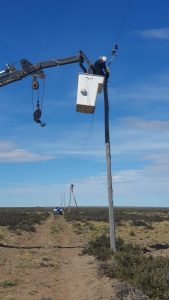 SPSE finalizó trabajos del tendido eléctrico en el puesto fijo de Vialidad Provincial Bajo Jhon