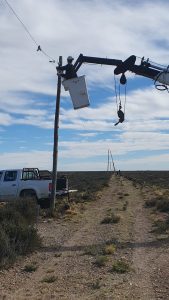 SPSE finalizó trabajos del tendido eléctrico en el puesto fijo de Vialidad Provincial Bajo Jhon