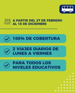 Santa Cruz pone en marcha el Boleto Estudiantil 2026