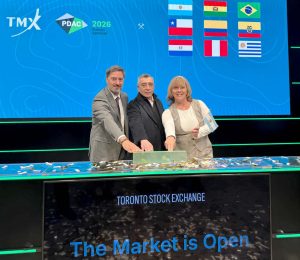 Santa Cruz participó de la apertura de la Bolsa de Toronto y fortaleció su agenda minera en Canadá