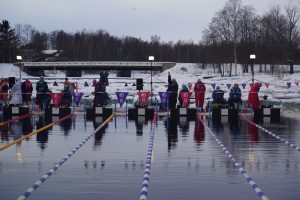 De Finlandia a El Calafate: realizaron el  traspaso de bandera de The Winter Swimming World Championship
