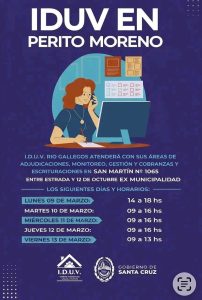 El IDUV llevó sus áreas a Perito Moreno para desarrollar un amplio trabajo habitacional