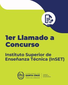 1er Llamado a Concurso para la cobertura de Cargos en el InSET