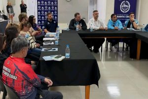 Georgion encabezó reunión provincial de Deporte en Cañadón Seco