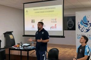 Georgion encabezó reunión provincial de Deporte en Cañadón Seco