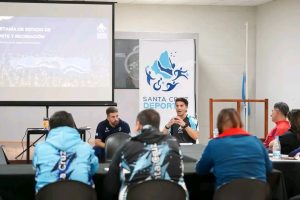 Georgion encabezó reunión provincial de Deporte en Cañadón Seco