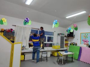 Avanza el operativo integral de mantenimiento en escuelas de Caleta Olivia, Puerto Deseado y Tellier