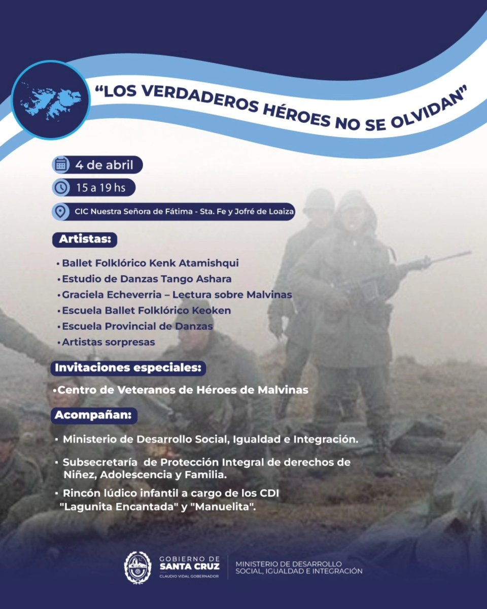 El CIC Fátima homenajeará a los héroes de Malvinas