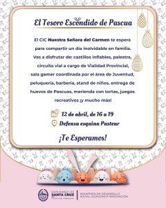 El CIC del Carmen lanza el Tesoro Escondido de Pascuas con actividades integrales para niños y jóvenes