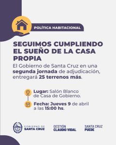 Río Gallegos: El Gobierno entregará 50 terrenos a familias inscriptas en el Registro Único de Postulantes