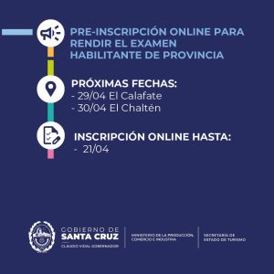 Gobierno abre la preinscripción para el Examen de Guía de Turismo Provincial