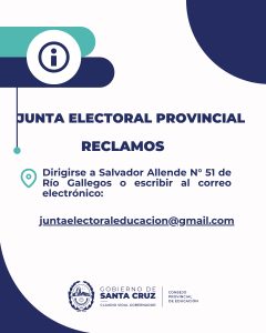 Comunicado oficial de la Junta Electoral Provincial