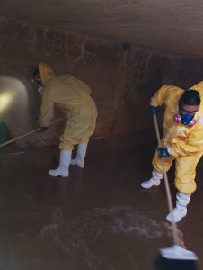 Cañadón Seco: realizan limpieza de cisternas y ejecutan obras para fortalecer servicios básicos