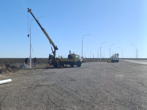 Servicios Públicos finalizó la obra de alumbrado público en Jaramillo-Fitz Roy