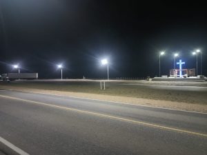 Servicios Públicos finalizó la obra de alumbrado público en Jaramillo-Fitz Roy