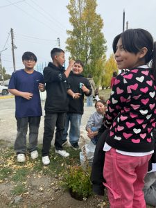 Se realizó jornada de forestación en la escuela 63 de Río Gallegos