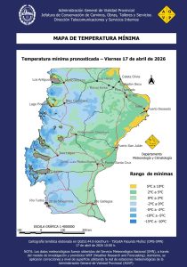 Vialidad informa sobre el estado del clima para el fin de semana