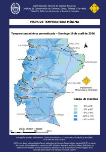 Vialidad informa sobre el estado del clima para el fin de semana