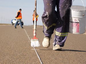 Vialidad Provincial avanza con trabajos de pre marcado en Ruta Nacional N°281