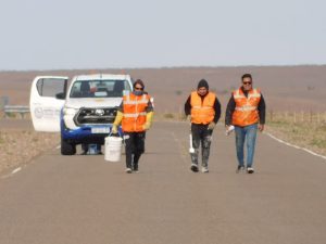 Vialidad Provincial avanza con trabajos de pre marcado en Ruta Nacional N°281