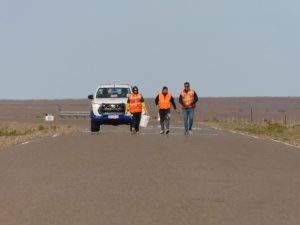 Vialidad Provincial avanza con trabajos de pre marcado en Ruta Nacional N°281
