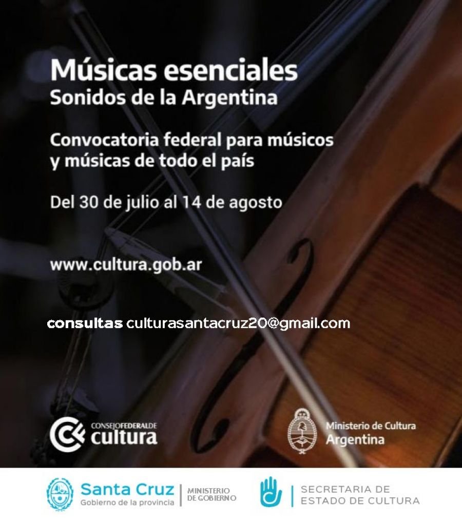 Convocatoria a músicxs santacruceñxs del Ministerio de Cultura de la Nación