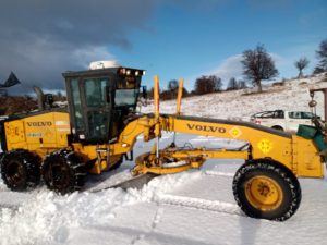 Vialidad Provincial realizó el despeje de nieve en la Ruta Nacional Nº 40