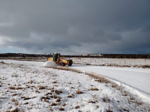 Vialidad Provincial realizó el despeje de nieve en la Ruta Nacional Nº 40