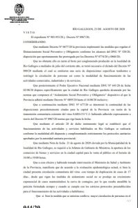 El gobierno de Santa Cruz autorizó la reapertura de los locales comerciales el lunes 24