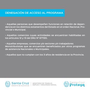 Plan "Santa Cruz Protege": Requisitos, beneficios y condiciones