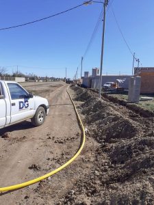 Avanzan las obras de extensión de red de gas en Pico Truncado