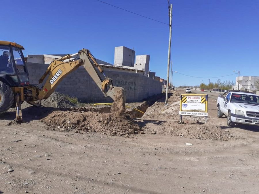 Avanzan las obras de extensión de red de gas en Pico Truncado