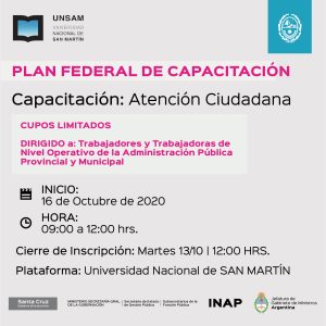 Santa Cruz integra el Plan Federal de Capacitación para Agentes de la Administración Pública de todo el país