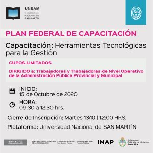 Santa Cruz integra el Plan Federal de Capacitación para Agentes de la Administración Pública de todo el país