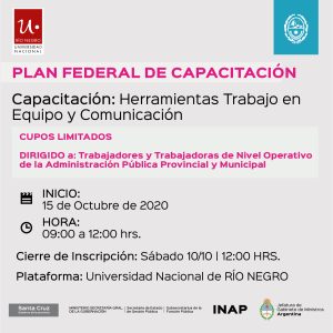 Santa Cruz integra el Plan Federal de Capacitación para Agentes de la Administración Pública de todo el país