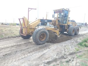 Avanza la labor de Vialidad Provincial en el Barrio Padre Olivieri de Río Gallegos